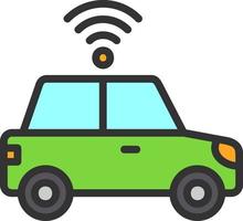 Driverless Car Vector Icon Design