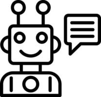 Robot Assistant Vector Icon Design