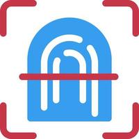 Fingerprint Scan Vector Icon Design