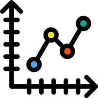 Line Graph Vector Icon Design