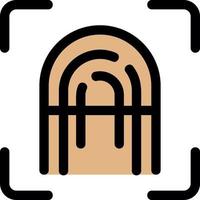 Fingerprint Scan Vector Icon Design