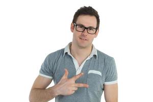 Studio photo of young man