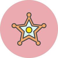 Sheriff Badge Vector Icon
