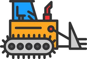 Bulldozer Vector Icon Design