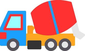 Mixer Truck Vector Icon Design