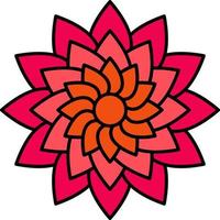 Dahlia Vector Icon Design