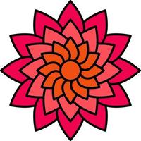 Dahlia Vector Icon Design