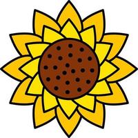 diseño de icono de vector de girasol