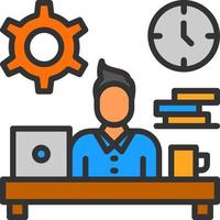 Workaholic Vector Icon Design