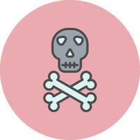 icono de vector de calavera de muerte