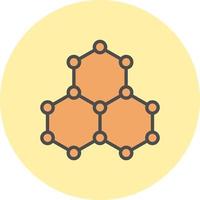 icono de vector de estructura hexagonal