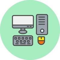 icono de vector de computadora