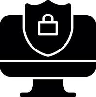 Secure Computer Vector Icon Design