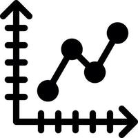 Line Graph Vector Icon Design