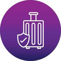 Baggage Insurance Vector Icon