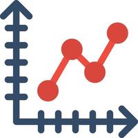 Line Graph Vector Icon Design