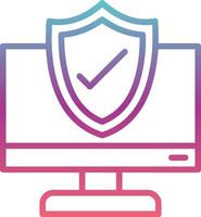 Computer Insurance Vector Icon