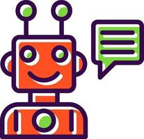 Robot Assistant Vector Icon Design