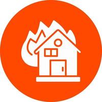 House Burning Vector Icon