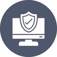 Computer Insurance Vector Icon