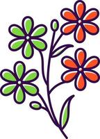 Alpine Forget Me Not Vector Icon Design