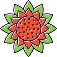 diseño de icono de vector de girasol