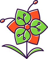 diseño de icono de vector de orquídea