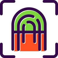 Fingerprint Scan Vector Icon Design