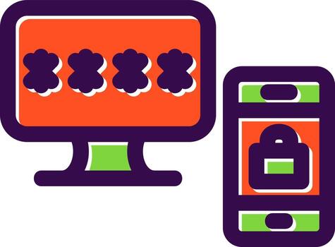 Two Step Verification Vector Icon Design