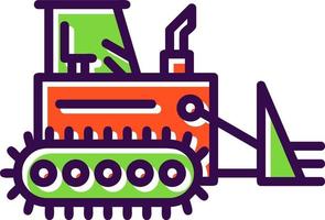 Bulldozer Vector Icon Design