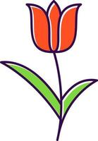 diseño de icono de vector de tulipán