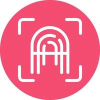 Fingerprint Scan Vector Icon Design