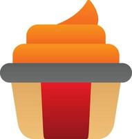 diseño de icono de vector de cupcake