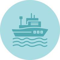 icono de vector de barco