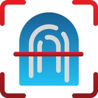 Fingerprint Scan Vector Icon Design
