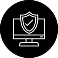 Computer Insurance Vector Icon