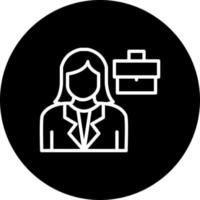 icono de vector de mujer de negocios