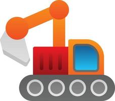 Excavator Vector Icon Design