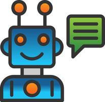 Robot Assistant Vector Icon Design