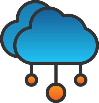 diseño de icono de vector de computación en la nube
