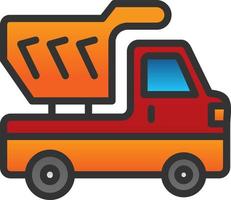 Dump Truck Vector Icon Design