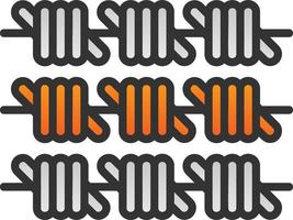 Barbed Wire Vector Icon Design