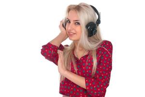 Beautiful girl with headphones photo