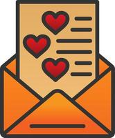 diseño de icono de vector de carta de amor