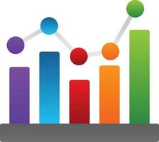 Bar Chart Vector Icon Design