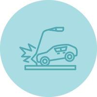 icono de vector de coche de accidente