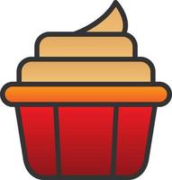 diseño de icono de vector de cupcake