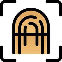 Fingerprint Scan Vector Icon Design