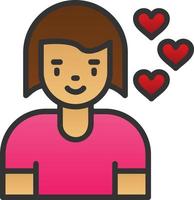 Girlfriend Vector Icon Design