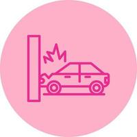 icono de vector de coche de accidente